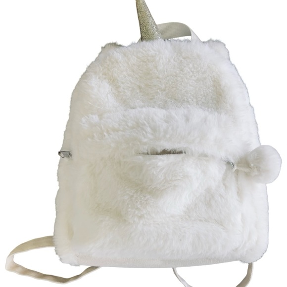 TARGET Girl's Faux Fur Unicorn Mini Backpack - Picture 6 of 12